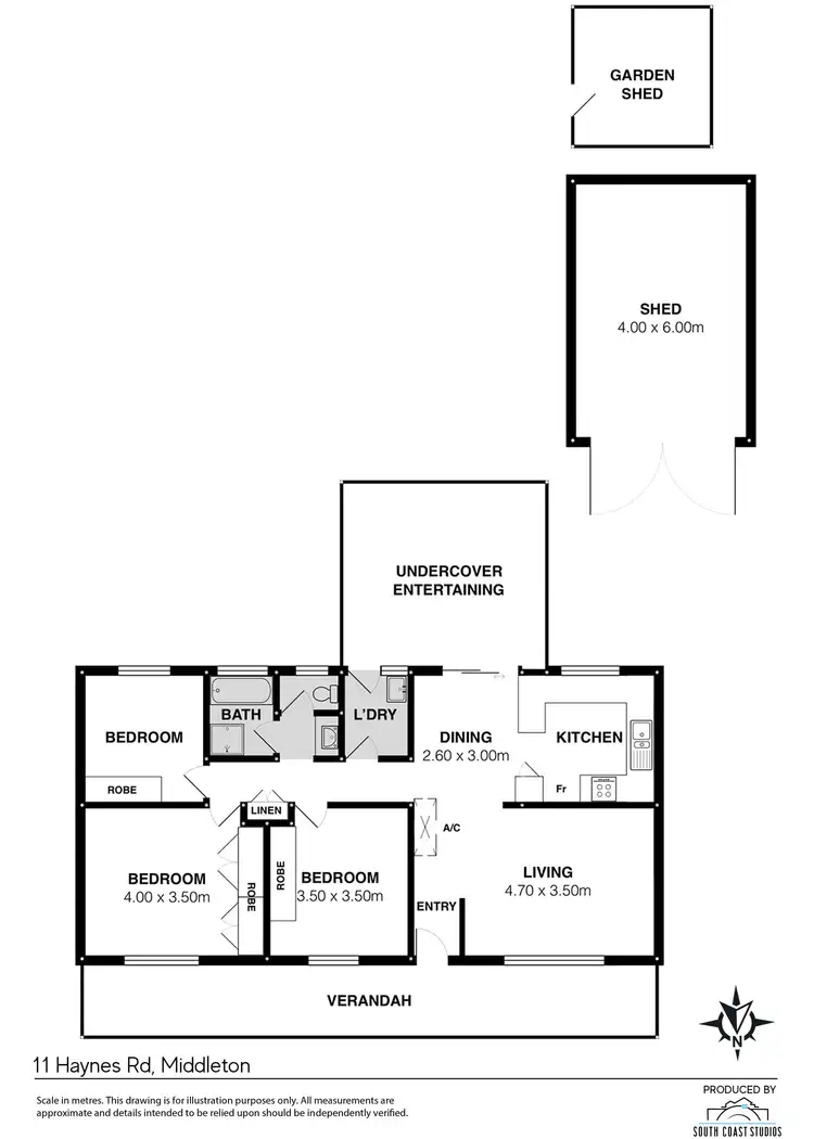 Floorplan of Homely house listing, 11 Haynes Road, Middleton SA 5213