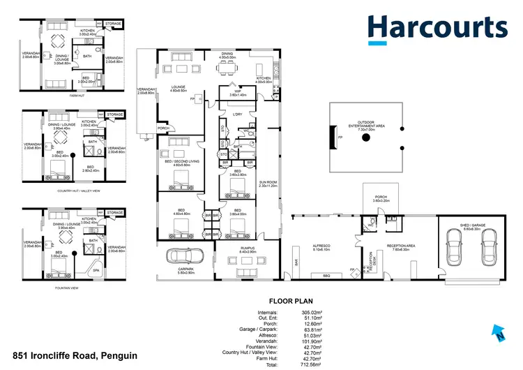 Floorplan of Homely house listing, 851 Ironcliffe Road, Penguin TAS 7316