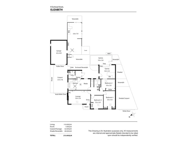 Floorplan of Homely house listing, 9 Donhead Street, Elizabeth SA 5112