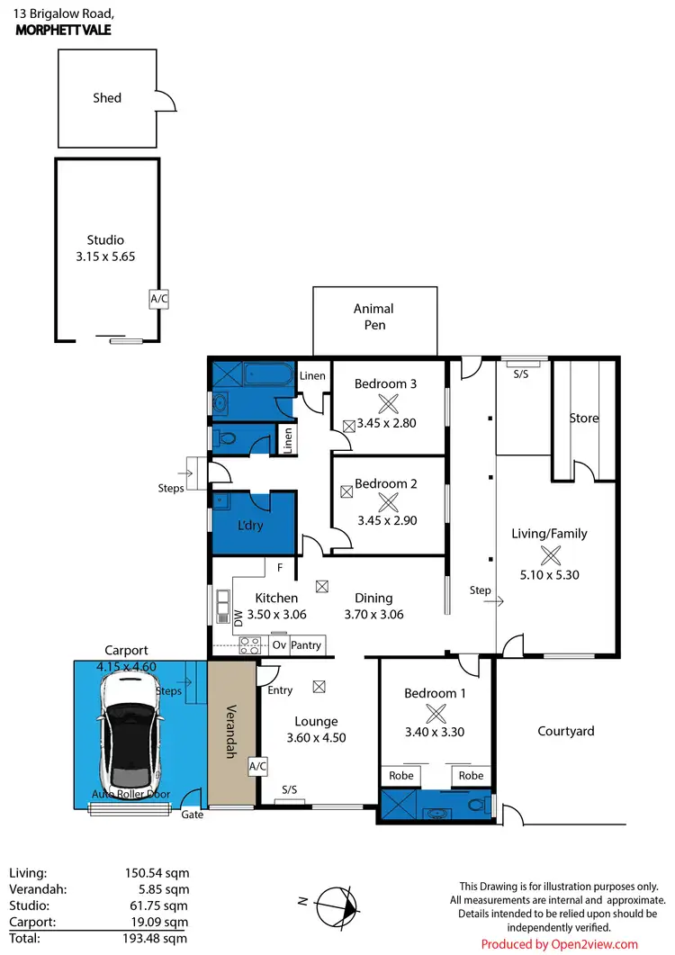Floorplan of Homely house listing, 13 Brigalow Road, Morphett Vale SA 5162