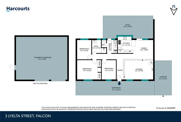 Floorplan of Homely house listing, 3 Lyelta Street, Falcon WA 6210
