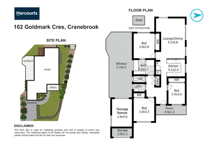 Floorplan of Homely house listing, 102 Goldmark Crescent, Cranebrook NSW 2749