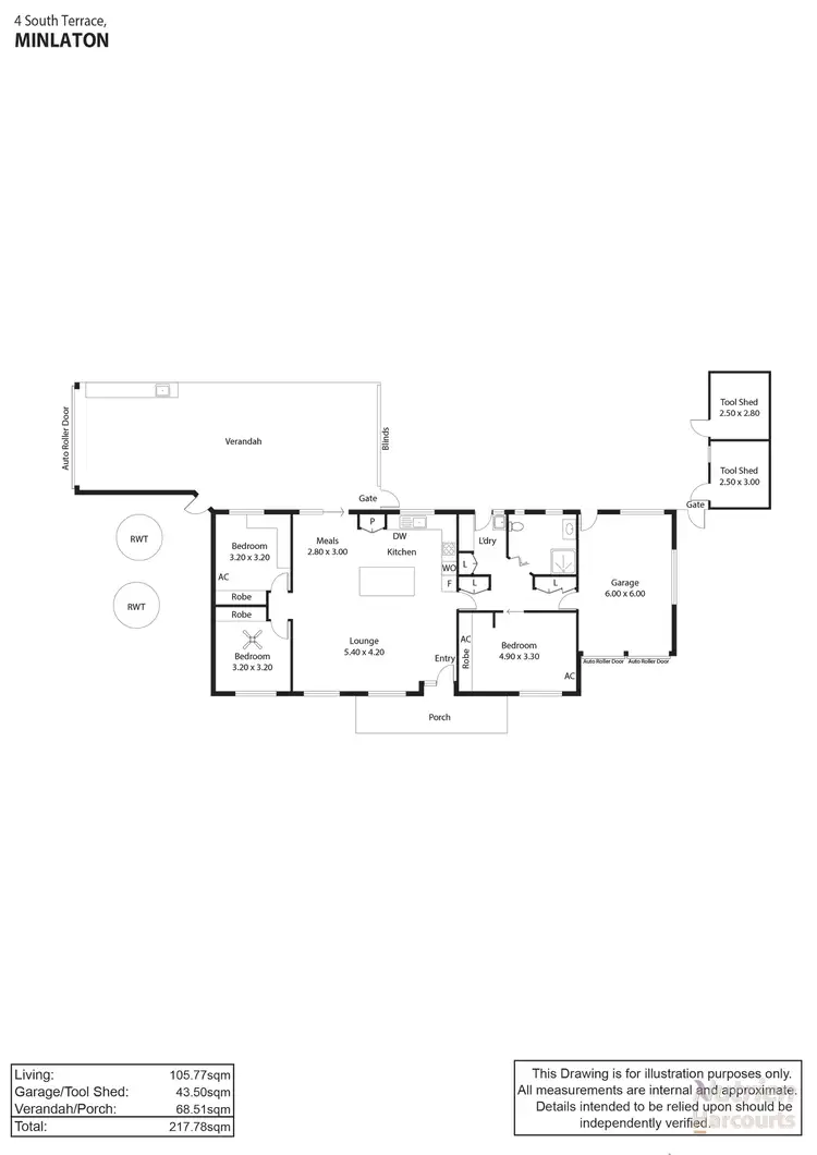 Floorplan of Homely house listing, 4 South Terrace, Minlaton SA 5575
