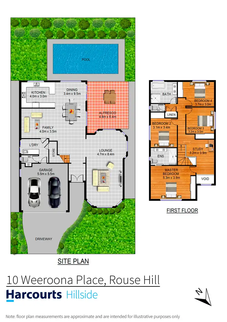 Floorplan of Homely house listing, 10 Weeroona Place, Rouse Hill NSW 2155