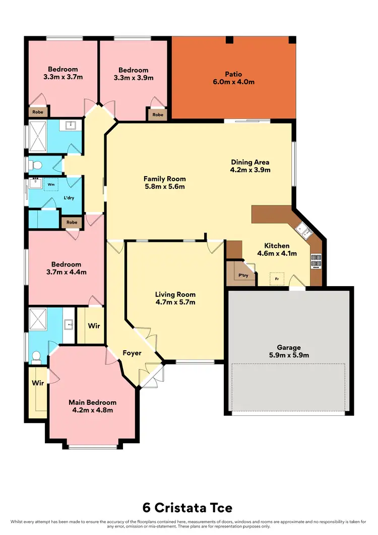 Floorplan of Homely house listing, 6 Cristata Terrace, Darch WA 6065