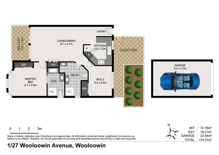 Floorplan of Homely apartment listing, 1/27 Wooloowin Avenue, Wooloowin QLD 4030