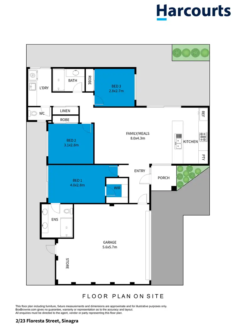 Floorplan of Homely house listing, 2/23 Floresta Street, Sinagra WA 6065