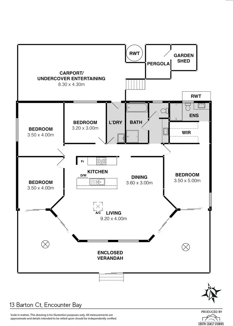 Floorplan of Homely house listing, 13 Barton Court, Encounter Bay SA 5211