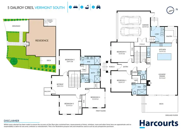Floorplan of Homely house listing, 5 Dalroy Crescent, Vermont South VIC 3133