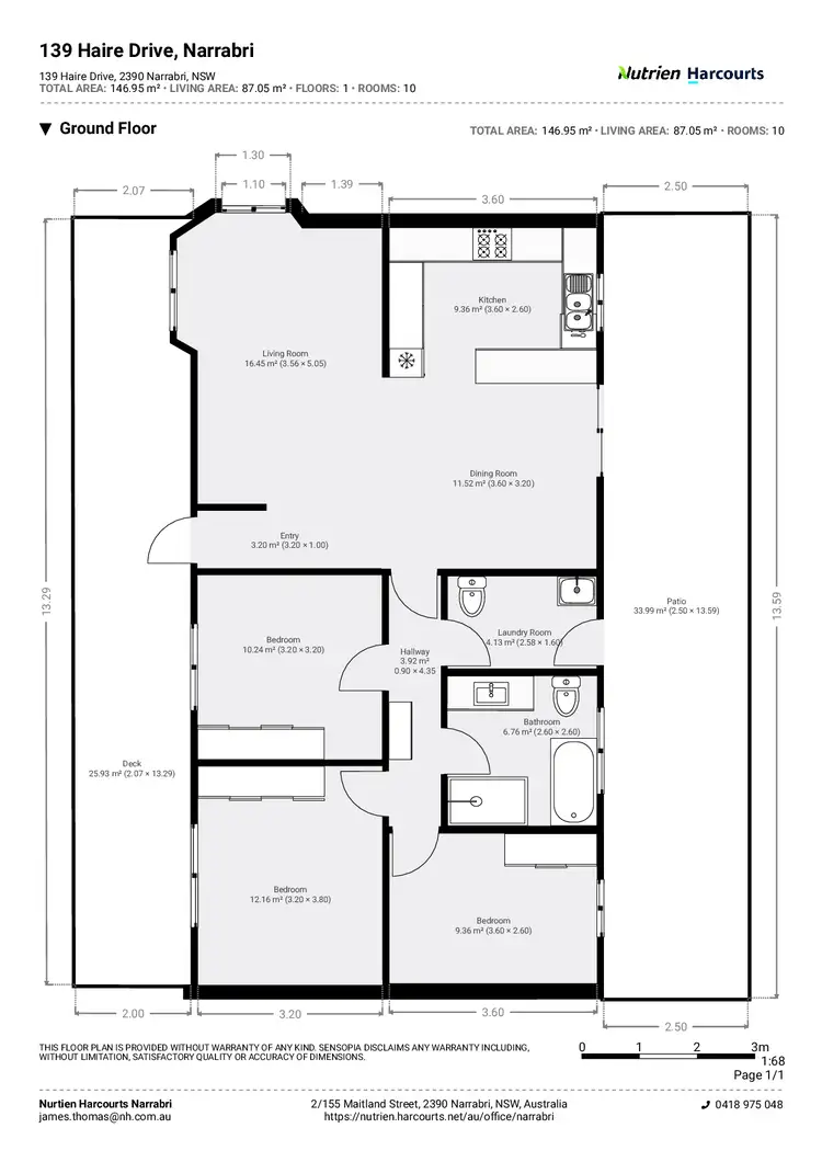 Floorplan of Homely house listing, 139 Haire Drive, Narrabri NSW 2390