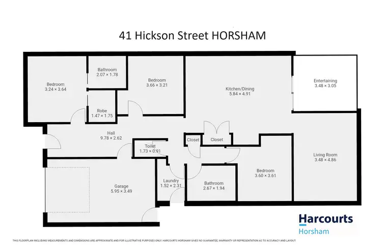 Floorplan of Homely townhouse listing, 41 Hickson Street, Horsham VIC 3400