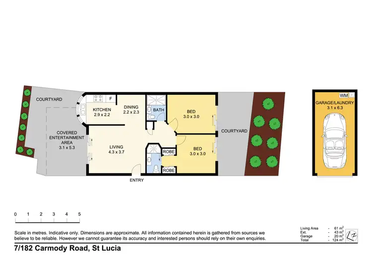Floorplan of Homely apartment listing, 7/182 Carmody Road, St Lucia QLD 4067