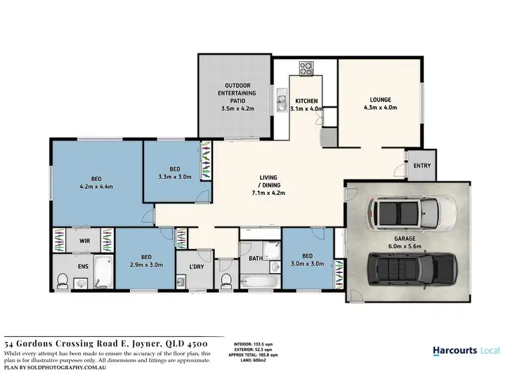 Floorplan of Homely house listing, 54 Gordons Crossing Road East, Joyner QLD 4500
