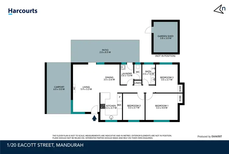 Floorplan of Homely house listing, 1/20 Eacott Street, Mandurah WA 6210