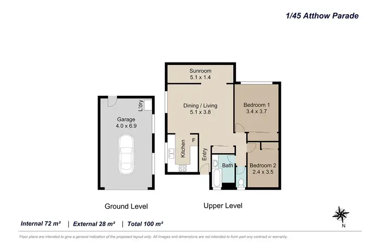 Floorplan of Homely unit listing, 1/45 Atthow Parade, Nundah QLD 4012