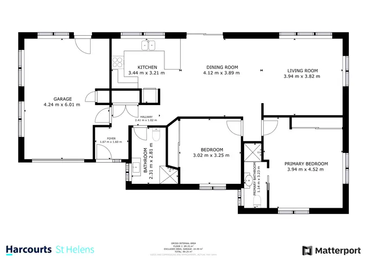 Floorplan of Homely unit listing, 2/16 Heather Place, St Helens TAS 7216