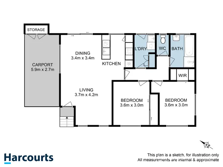 Floorplan of Homely unit listing, 4/38 Kingfisher Street, Kingston TAS 7050