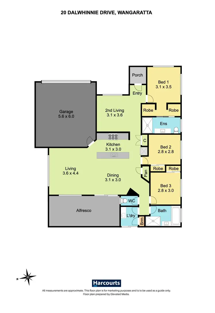 Floorplan of Homely house listing, 20 Dalwhinnie Drive, Wangaratta VIC 3677