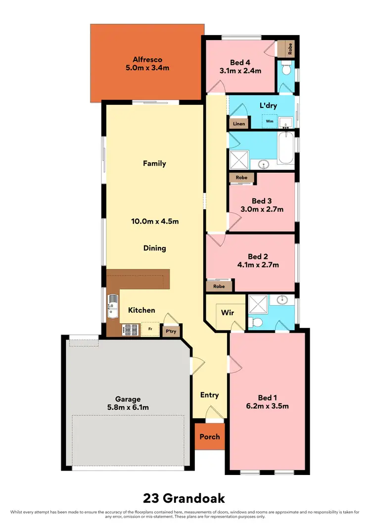 Floorplan of Homely house listing, 23 Grandoak Drive, Clarkson WA 6030