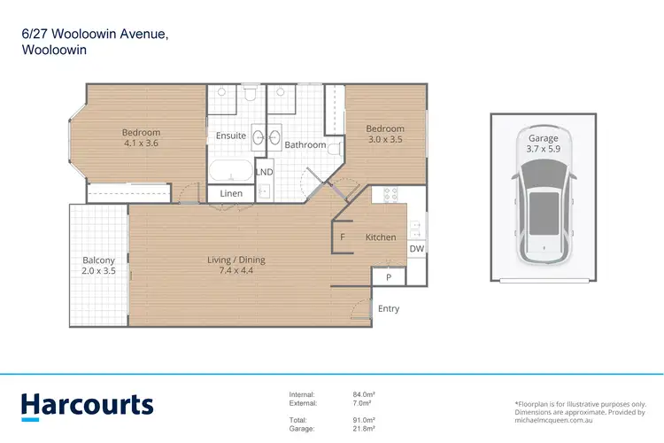 Floorplan of Homely apartment listing, 6/27 Wooloowin Avenue, Wooloowin QLD 4030