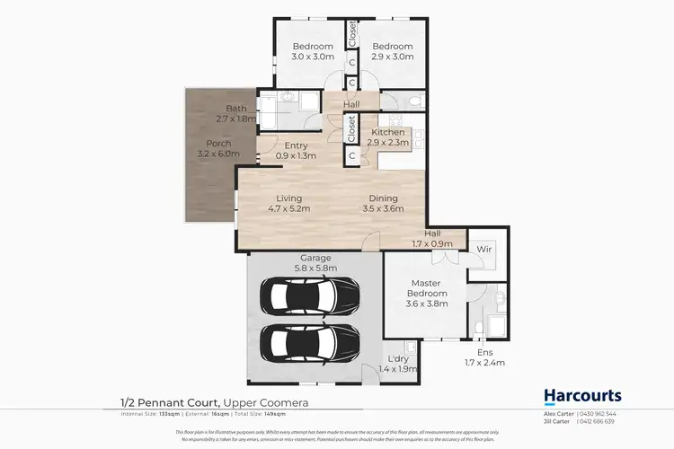 Floorplan of Homely house listing, 1/2 Pennant Court, Upper Coomera QLD 4209