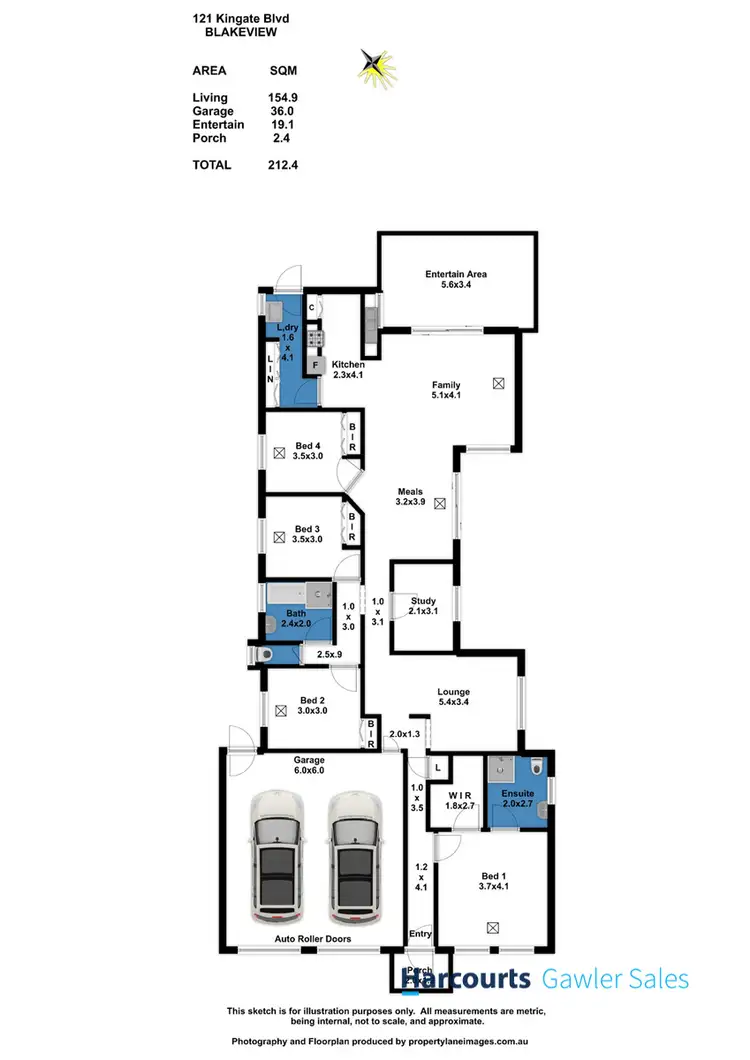 Floorplan of Homely house listing, 121 Kingate Boulevard, Blakeview SA 5114