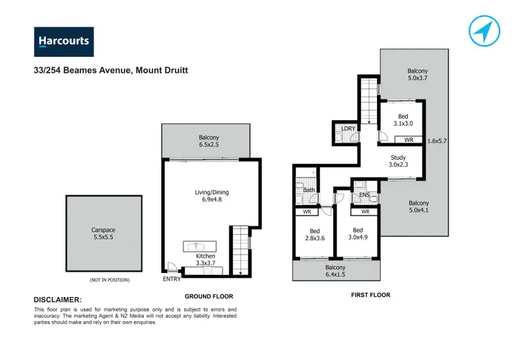 Floorplan of Homely unit listing, 33/254 Beames Avenue, Mount Druitt NSW 2770