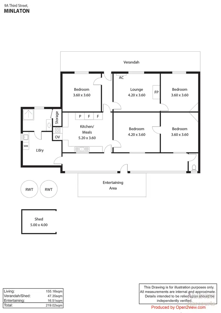 Floorplan of Homely house listing, 9a Third Street, Minlaton SA 5575