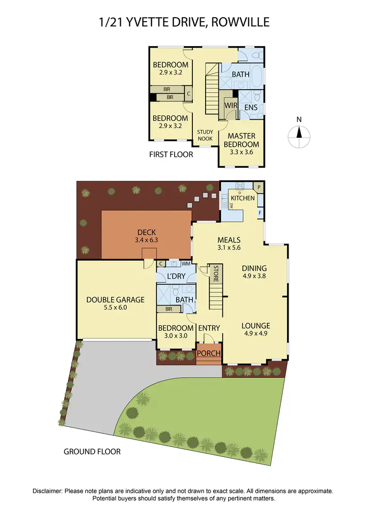 Floorplan of Homely house listing, 1/21 Yvette Drive, Rowville VIC 3178