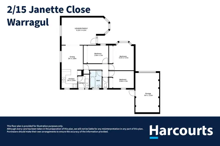 Floorplan of Homely unit listing, 2/15 Janette Close, Warragul VIC 3820
