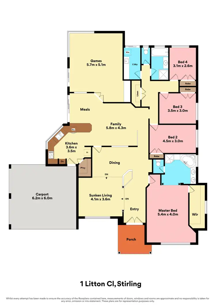 Floorplan of Homely house listing, 1 Litton Close, Stirling WA 6021