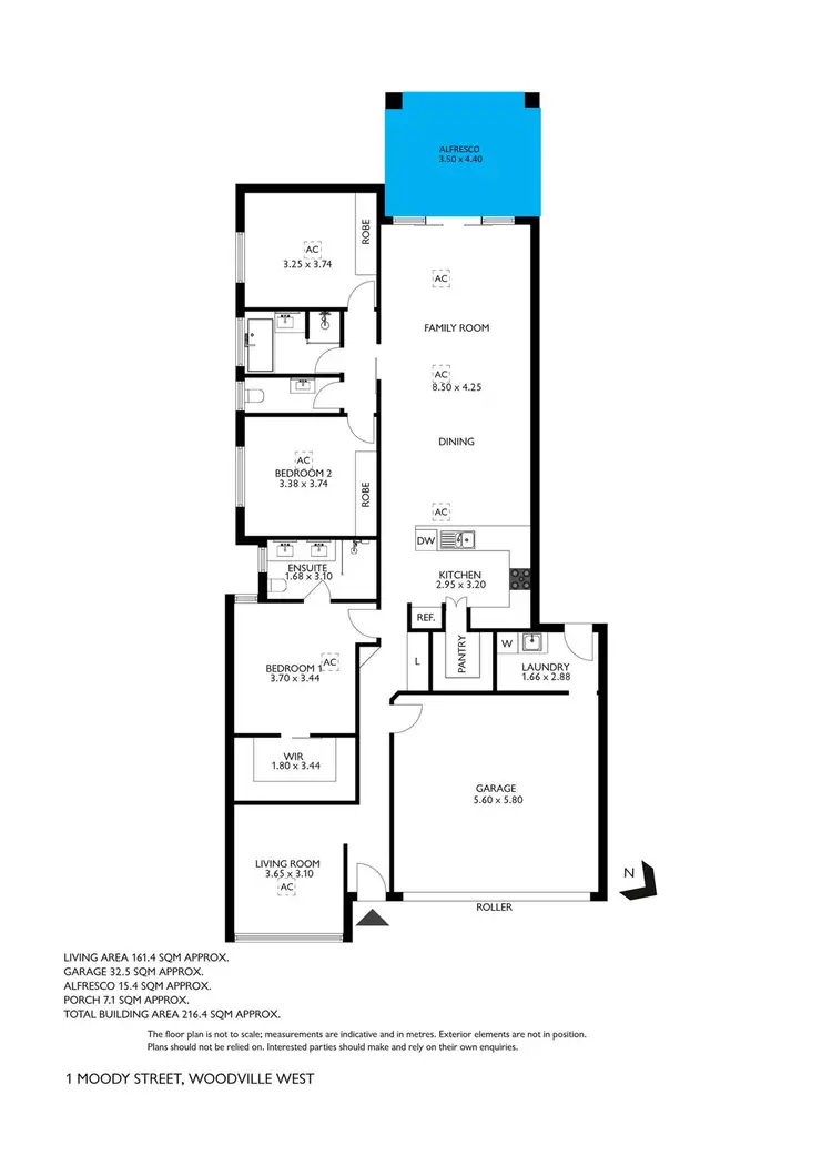 Floorplan of Homely house listing, 1 Moody Street, Woodville West SA 5011
