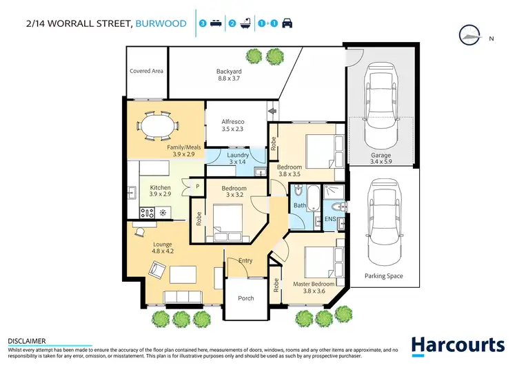 Floorplan of Homely unit listing, 2/14 Worrall Street, Burwood VIC 3125