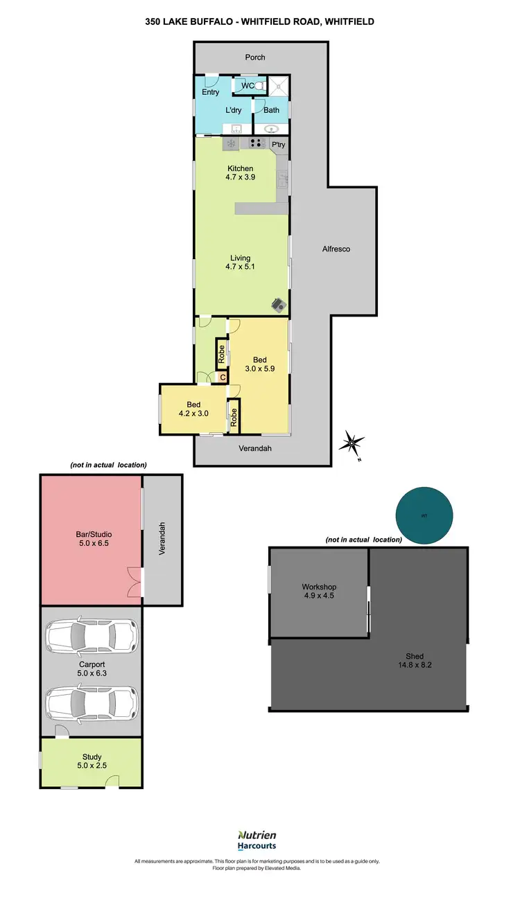 Floorplan of Homely rural property listing, 350 Lake Buffalo-Whitfield Road, Whitfield VIC 3733