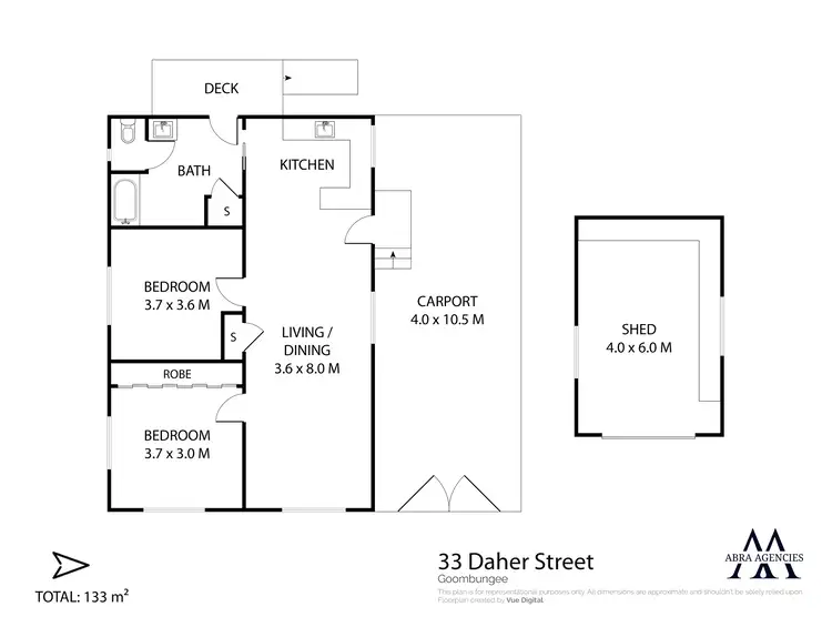 Floorplan of Homely house listing, 33 Daher Street, Goombungee QLD 4354