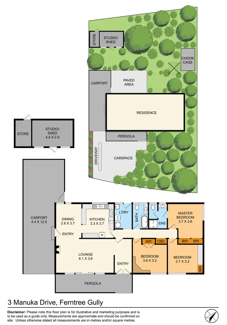 Floorplan of Homely house listing, 3 Manuka Drive, Ferntree Gully VIC 3156