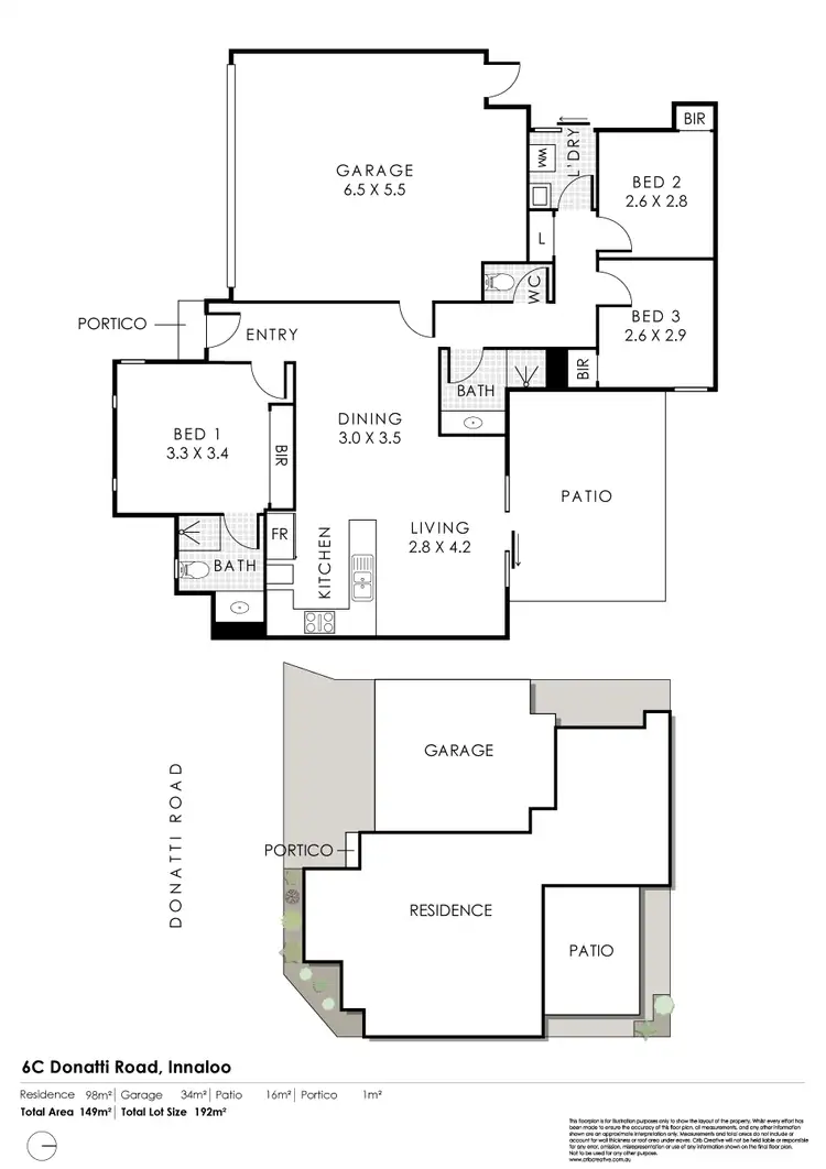Floorplan of Homely villa listing, 6C Donatti Road, Innaloo WA 6018