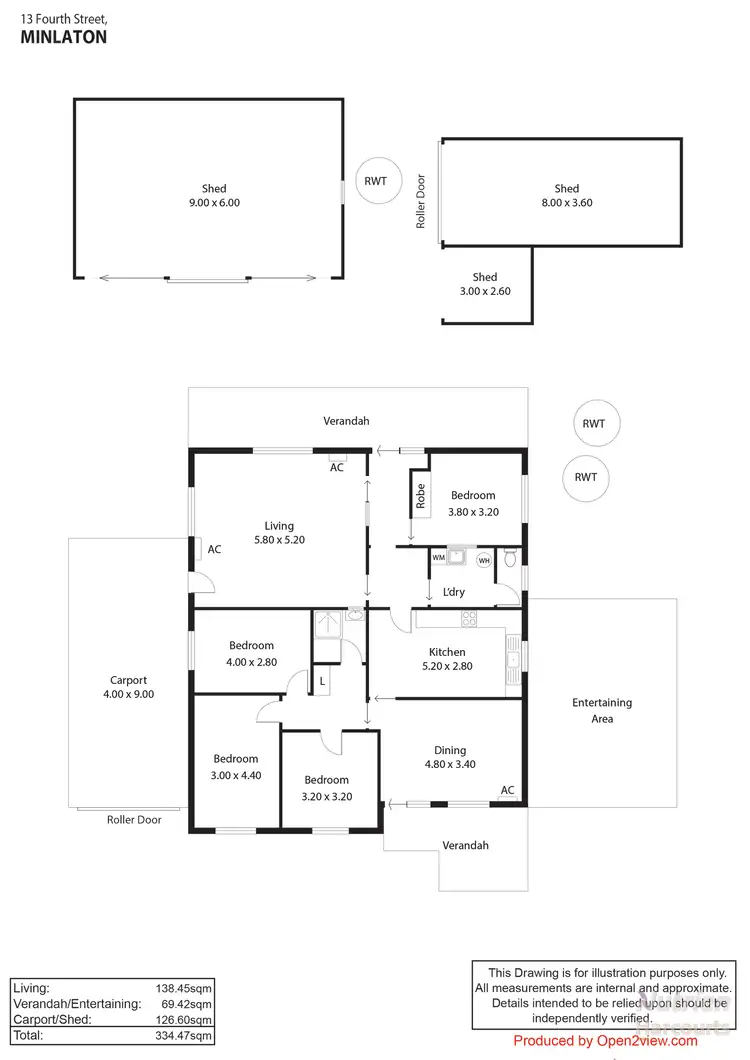 Floorplan of Homely house listing, 13 Fourth Street, Minlaton SA 5575