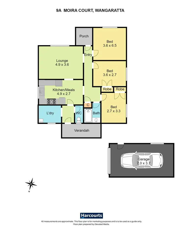Floorplan of Homely house listing, 9A Moira Court, Wangaratta VIC 3677