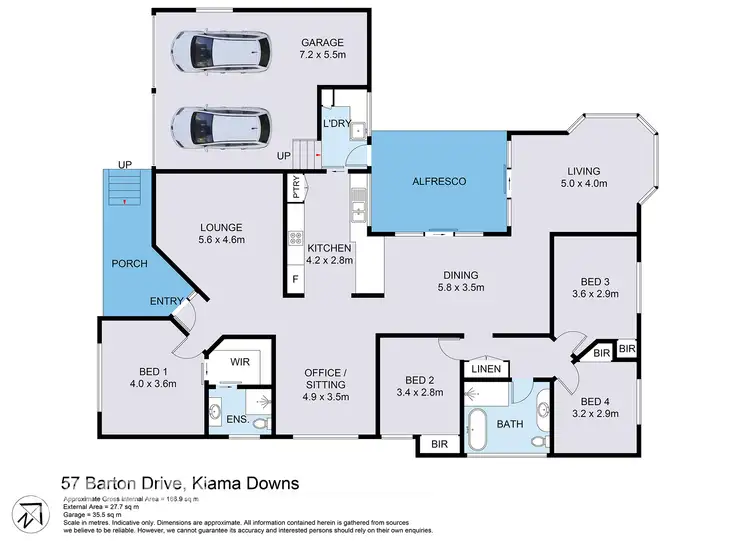 Floorplan of Homely house listing, 57 Barton Drive, Kiama Downs NSW 2533
