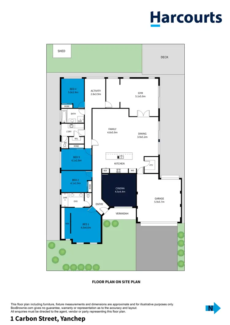 Floorplan of Homely house listing, 1 Carbon Street, Yanchep WA 6035