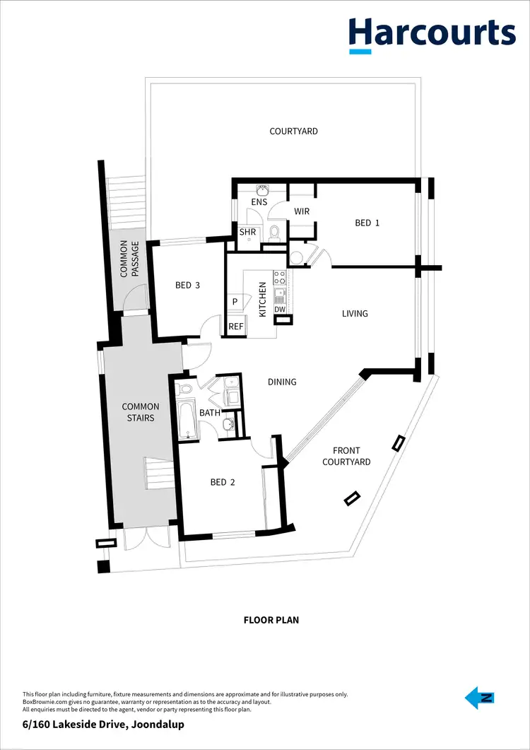 Floorplan of Homely apartment listing, 6/160 Lakeside Drive, Joondalup WA 6027
