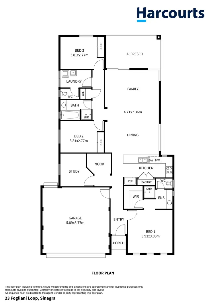 Floorplan of Homely house listing, 23 Fogliani Loop, Sinagra WA 6065