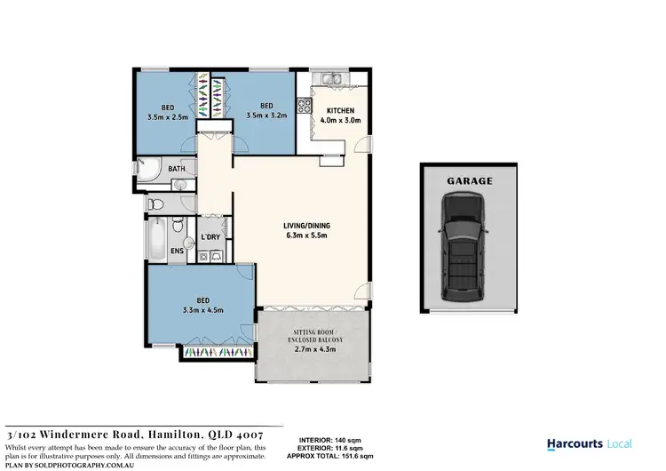 Floorplan of Homely unit listing, 3/102 Windermere Road, Hamilton QLD 4007