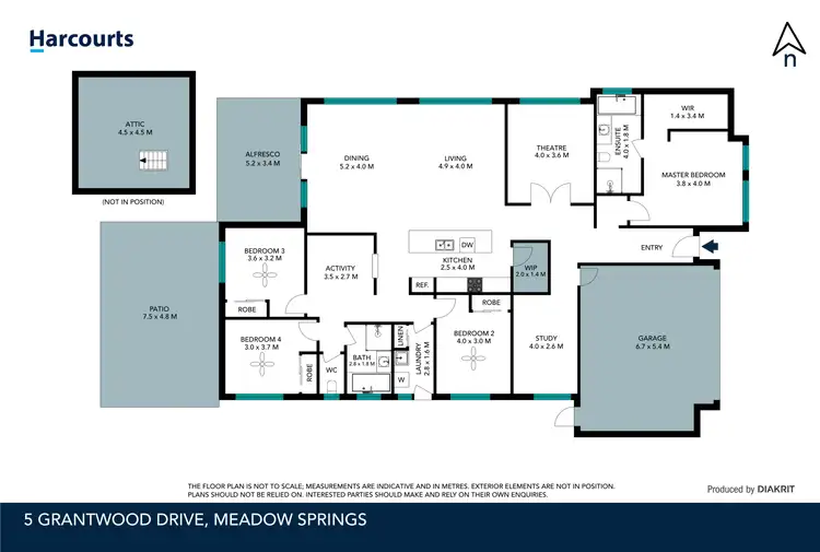 Floorplan of Homely house listing, 5 Grantwood Drive, Meadow Springs WA 6210