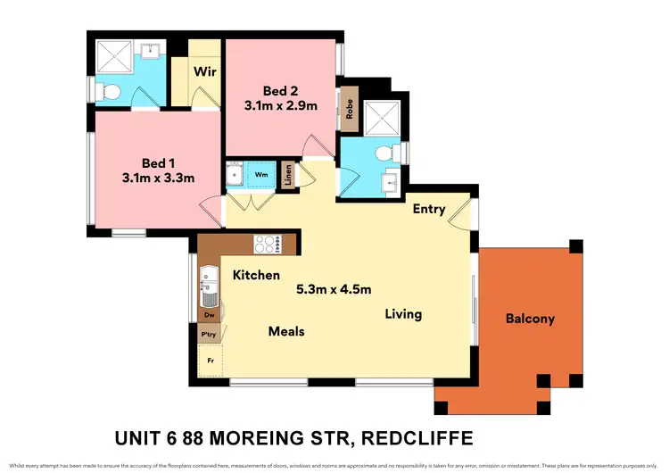 Floorplan of Homely apartment listing, 6/88 Moreing Street, Redcliffe WA 6104
