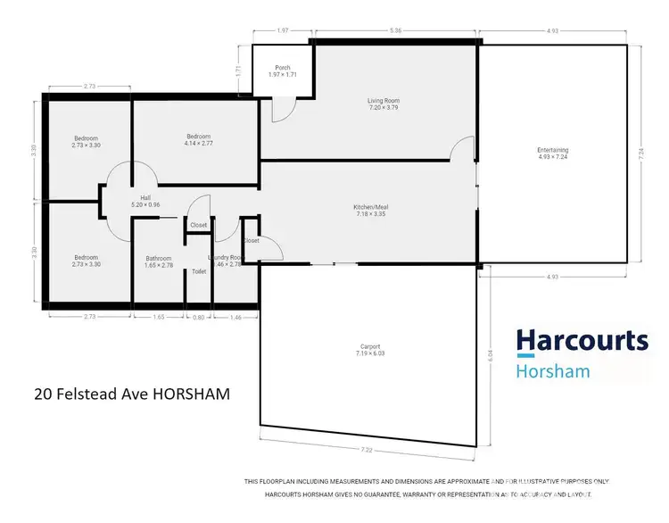 Floorplan of Homely house listing, 20 Felstead Avenue, Horsham VIC 3400