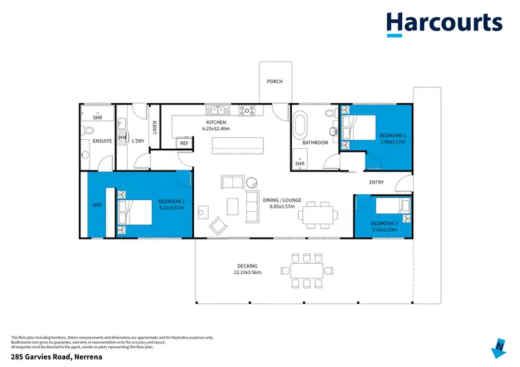Floorplan of Homely rural property listing, 285 Garvies Road, Nerrena VIC 3953