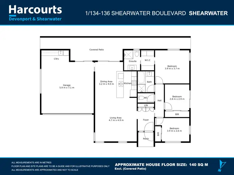 Floorplan of Homely unit listing, 1/134-136 Shearwater Boulevard, Shearwater TAS 7307