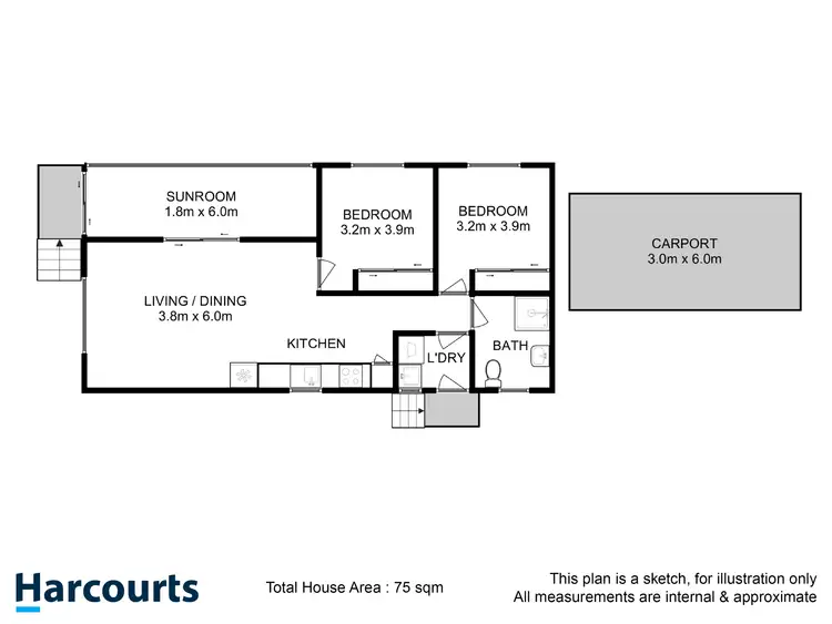 Floorplan of Homely unit listing, 2/14 Hyndes Road, Port Huon TAS 7116